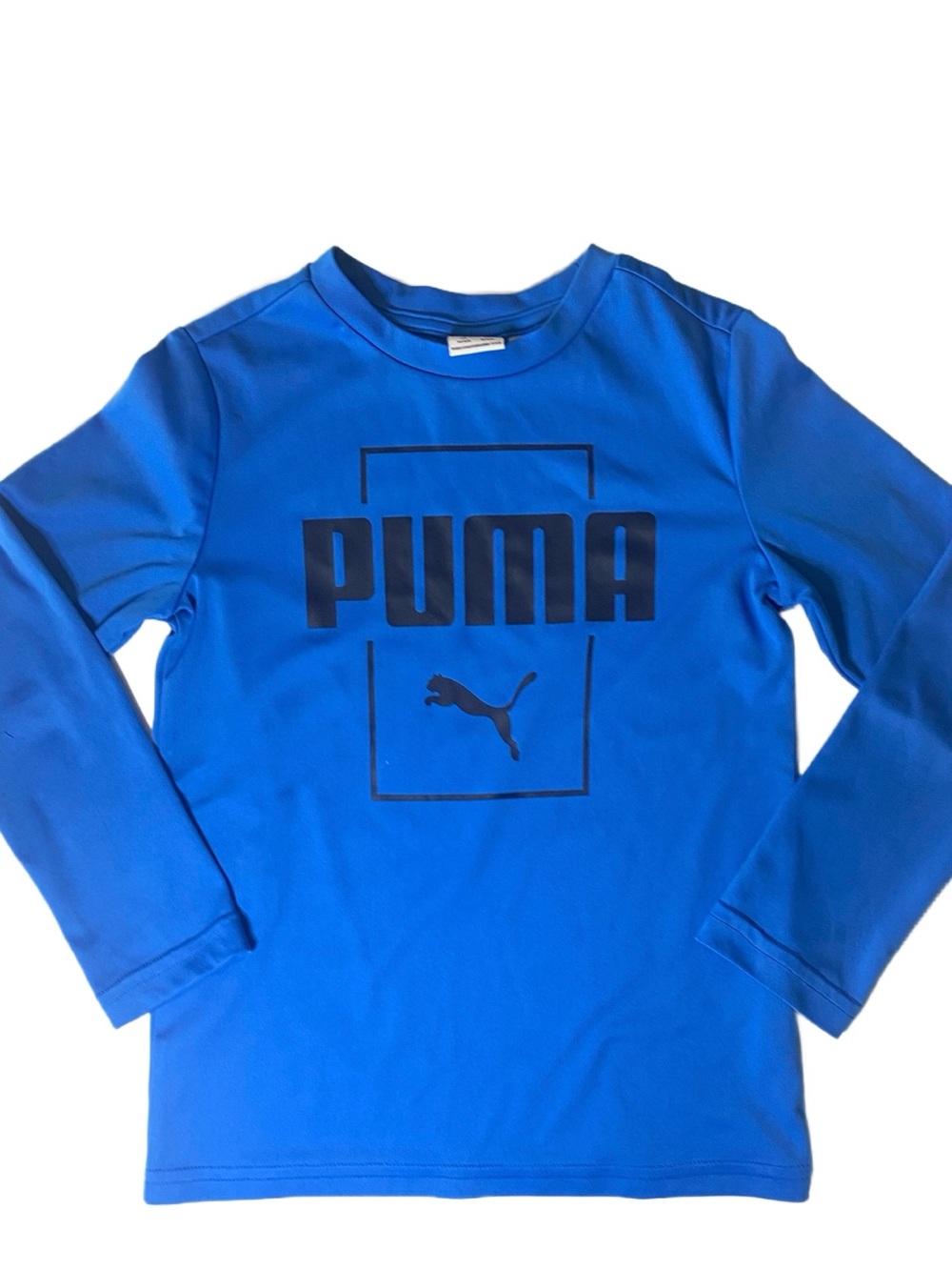 Puma Blue Long Sleeve Performance Tee Boy 5/6